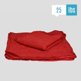 Recycled Red Shop Towel 25Lbs