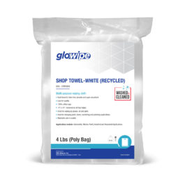 Shop Towel - White (Recycled) - 4 Lbs (Poly Bag)